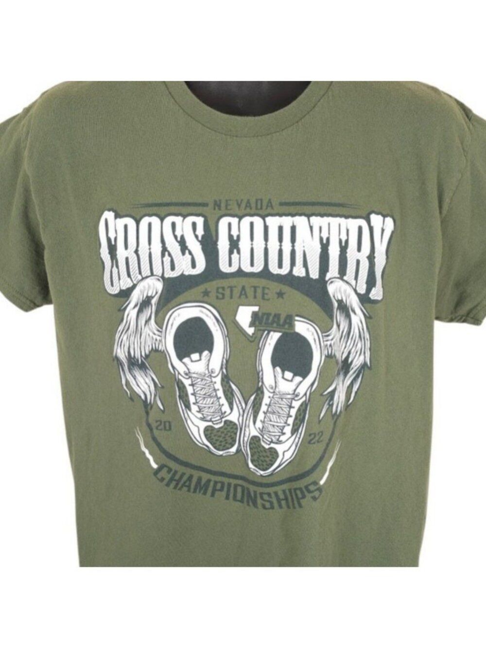 Nevada Cross Country T Shirt Mens Size Large Green 2022 State Championships